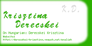 krisztina derecskei business card